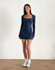 immagine di Janjisu Bodycon Mini Dress in Navy