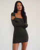 Immagine di Janjisu Bodycon Mini Dress in Olive