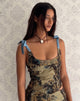 Immagine di Jatmi Top corsetto in arazzo foresta marrone