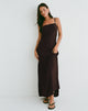 Immagine di Jenesis Maxi Dress in Crinkle Cioccolato amaro