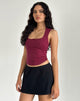 Immagine di Jinisa Top corsetto in borgogna