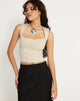 immagine di Jinsu Crop Top in lycra latte di cocco