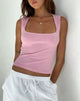 immagine di Jinsu Crop Top in lycra rosa fenicottero