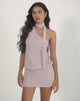 Immagine del vestito Joanka con scollo a cravatta in rosa lurex scintillante