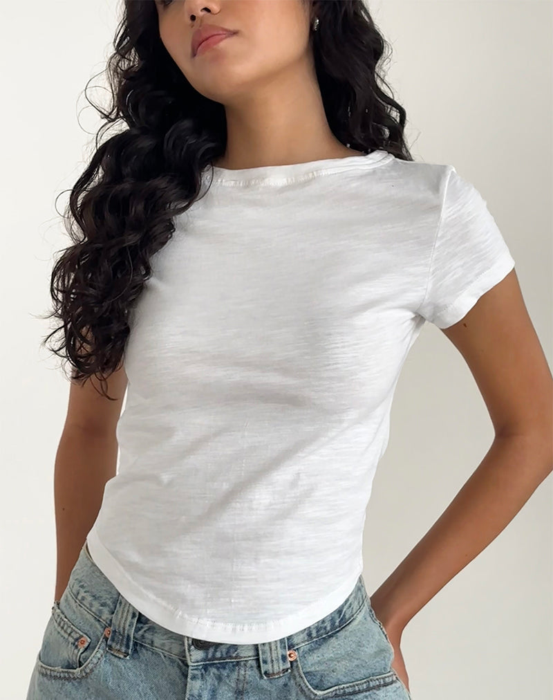 Jojes - T-shirt in jersey bianco