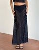 Immagine di Layla Maxi Gonna in Pizzo Trifoglio Nero