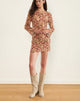 Immagine di Jovia Mini Dress in Chiffon Rusty Flower