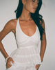 Immagine di Juanita Frill Halterneck Top all'uncinetto bianco