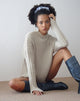 Immagine di Judah - Maglione oversize a costine in ecru