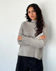 Immagine di Judah - Maglia a coste oversize di colore grigio chiaro