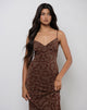 Immagine di Kalana Maxi Dress in Brown Swirl Flock