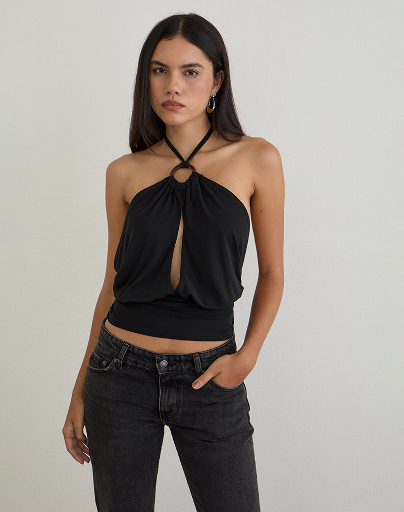 Top Karise in cupro nero