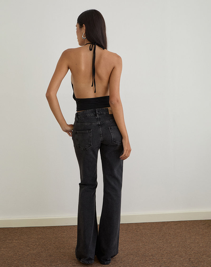 Immagine di Karise Plunge Top in Cupro Nero