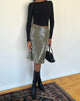 Immagine di Kavi Midi Skirt in Khaki Green Clear Sequin