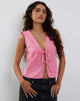 Immagine di Kayve Tie Front Top in Bubblegum Pink