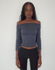 Immagine di Koby Off Shoulder Bardot Top in Ocean Storm