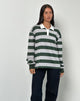 Immagine di Kumara Rugby Shirt in verde, kaki e bianco