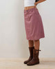 Immagine di Kyst Cargo Midi Skirt in Mauve