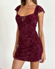 Immagine di Lashka Mini Dress in Botanical Flower Maroon