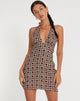 immagine di Leana Mini Dress in 90s Geo Brown