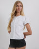 Immagine di Legra Camicia con collo a balze in popeline bianco