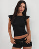 Immagine di Leisle Frill Top in nero