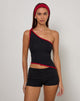 Immagine di Lenti Asymmetric Top in nero con rilegatura in rosso Adrenaline