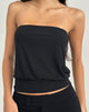 Immagine di Leocadia Bandeau Top in Cupro Nero