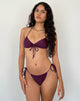 Immagine di Leyna Bikini Bottom in Plum Shimmer
