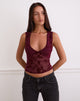 Immagine di Lihat Top in fiore botanico Maroon
