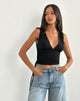 Immagine di Lindka Plunge Assymetric Top in nero Slinky