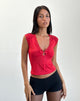 Immagine di Livina Top in pizzo Jersey Slinky Rosso