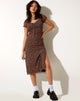 Immagine di Lona Midi Dress in Flower Garden Brown
