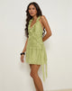 Immagine di Lorena Mini Abito in Chiffon Stripe Verde