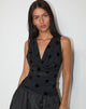 Immagine di Losa Cowl Top in Big Polka Flock Nero