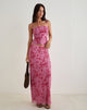 Immagine di Alfreda Maxi Gonna in Stencil Flower Rosa