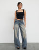 Immagine di Roomy Jeans extra larghi a vita bassa in Dirty Blue