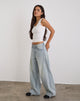Immagine di Jeans a vita bassa in lavaggio blu Breeze