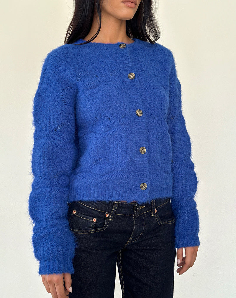 Cardigan Luciana in blu cobalto