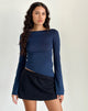 immagine di Lunica Top a manica lunga in Tissue Jersey Navy