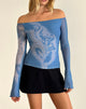 immagine di Lutana Top in Lumen Mesh Blu