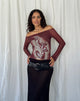 Immagine di Lutana Bardot Top in Lumen Mesh Marrone