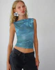 Immagine di Image of Maloe Top in maglia floreale Lumen