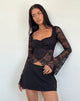 Immagine di Mandira Lace Butterfly Top in nero