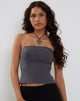 Immagine di Maribaya Top con corsetto lungo in antracite Soft Tailoring