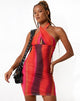 Immagine di Matita Bodycon Dress in arancione e rosa solarizzato
