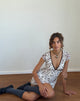 Immagine di Melva Mini Dress in marrone Stem Flower Flock