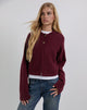 Immagine del cardigan Merril in maglia vino