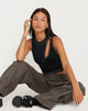 immagine di Min Cutout Crop Top in nero