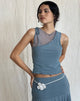Immagine del gilet Moni in maglia grigio-blu